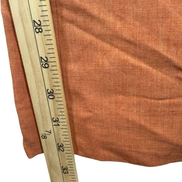 Classiques Entier Pants Women's Size 14 Wide Leg Linen Blend Orange NOS - Picture 3 of 14